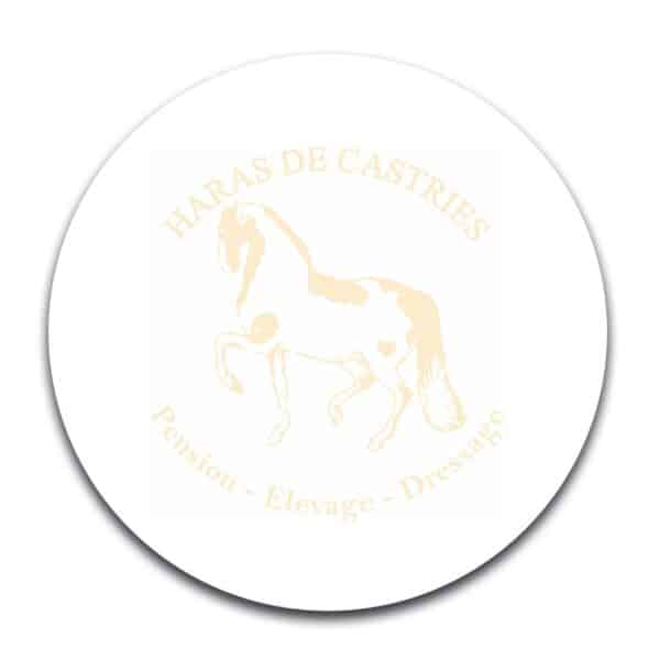 STICKER ROND - haras de Castries - STI001