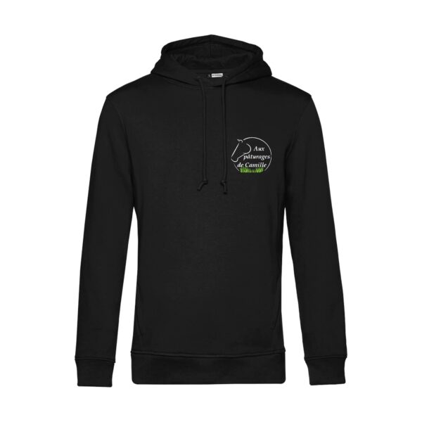 SWEAT A CAPUCHE (homme) - Aux pâturages de Camille - Noir - BCU33B