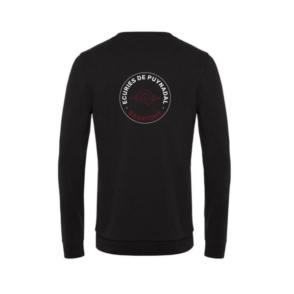 SWEAT COL ROND (homme) - Les écuries de puynadal - Noir - BCU01K – Image 2