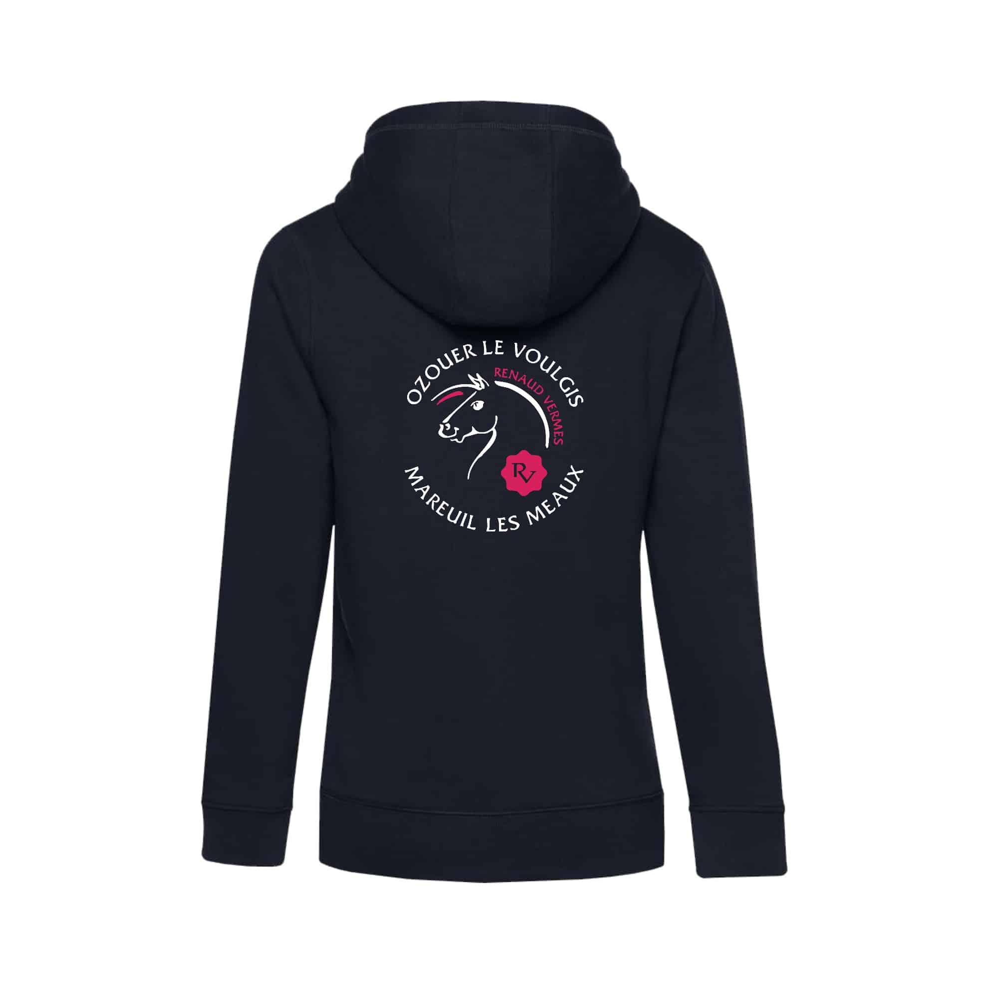 SWEAT A CAPUCHE (femme) – Renaud VERMES Equitation - Navy - BCW34B – Image 3