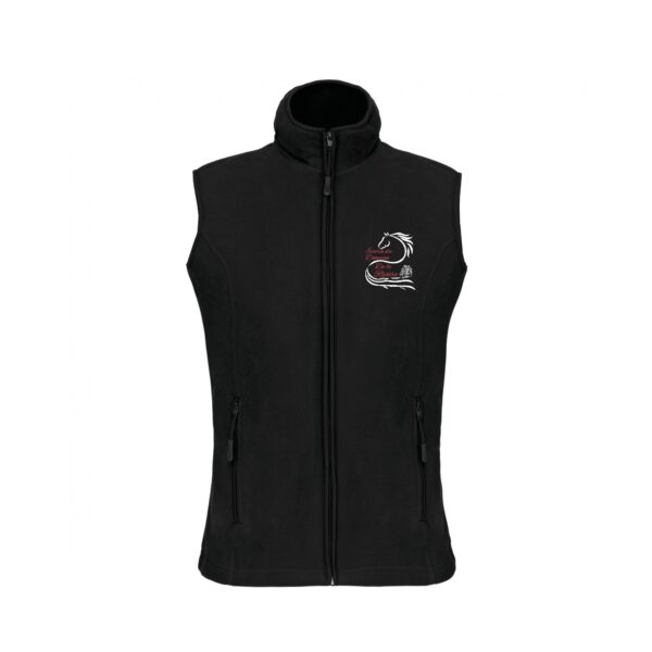 Veste micropolaire zippée sans manches (femme) – Association du Domaine de La Rivière - Noir - K906