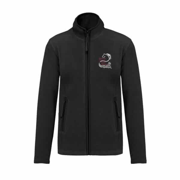 Veste micropolaire zippée (femme) – Association du Domaine de La Rivière - Noir – K907