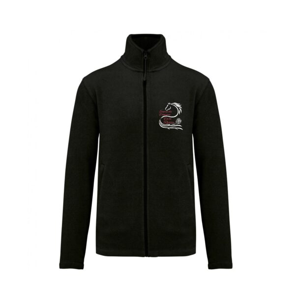 Veste micropolaire zippée (homme) – Association du Domaine de La Rivière - Noir – K911