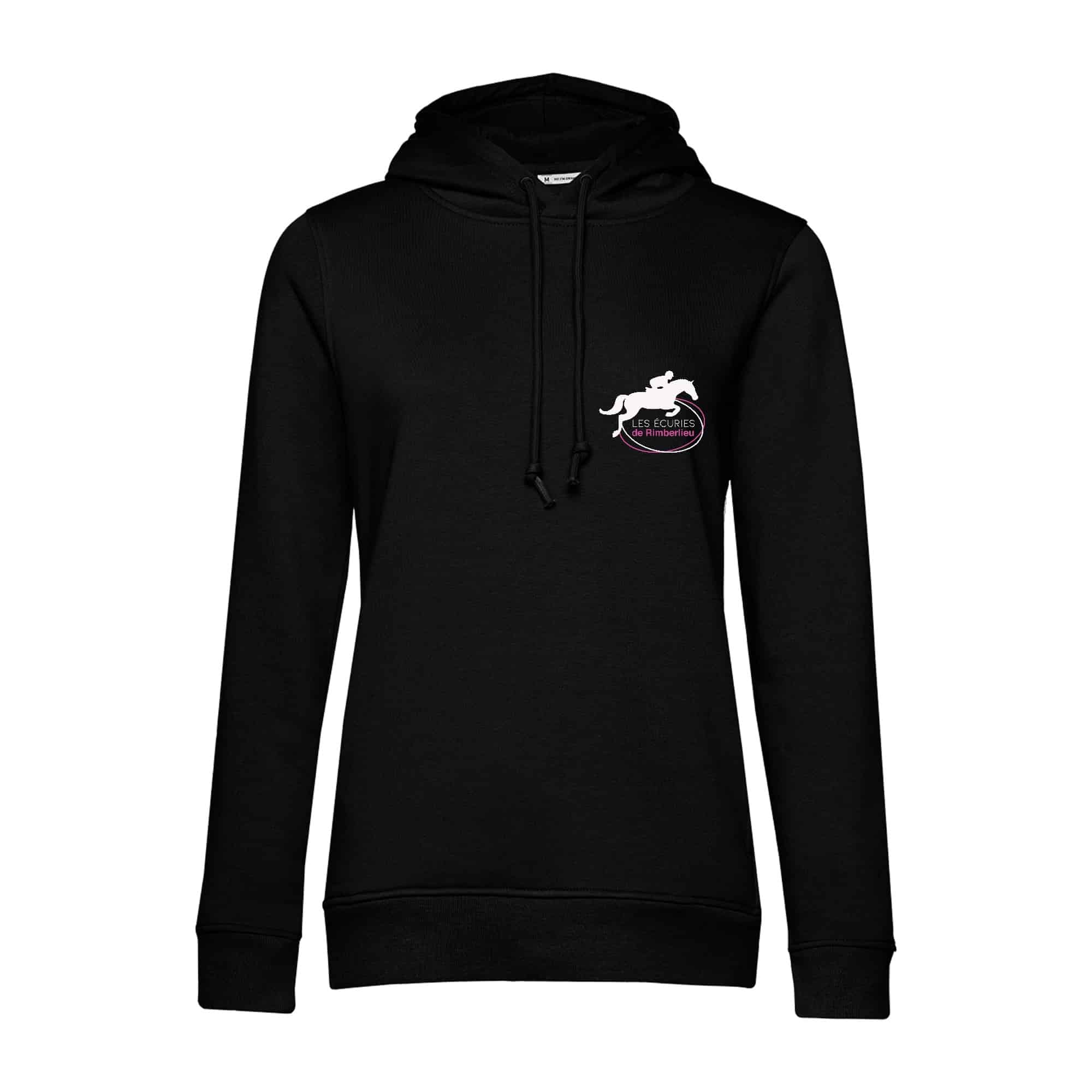SWEAT A CAPUCHE (femme) – Les écuries de Rimberlieu - Noir - BCW34B
