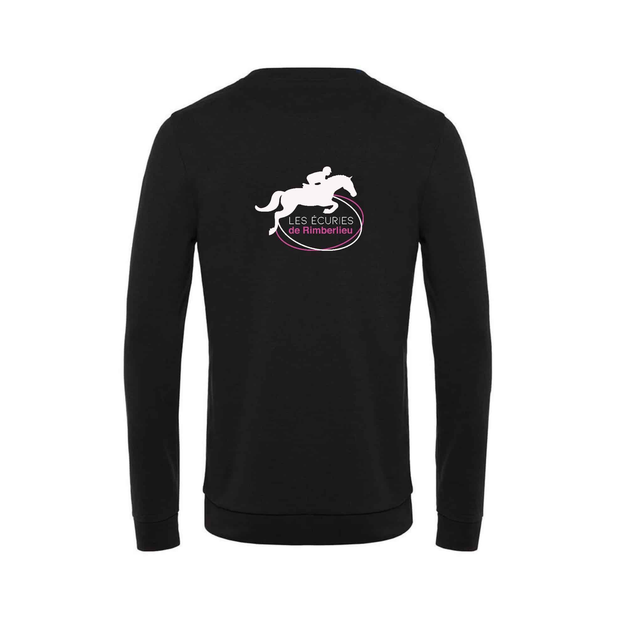 SWEAT COL ROND (homme) - Les écuries de Rimberlieu - Noir - BCU01K – Image 3