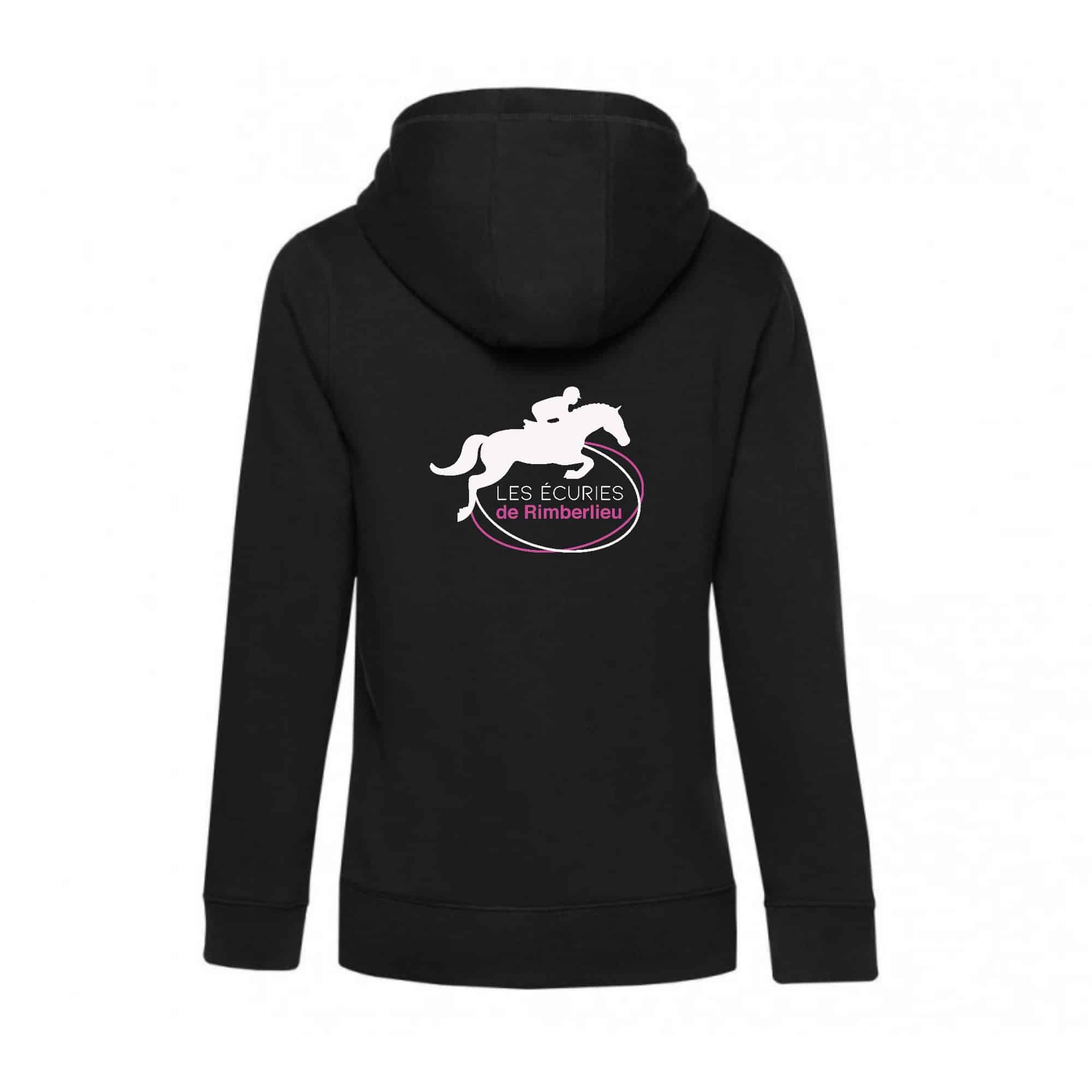 SWEAT ZIPPÉ (femme) - Les écuries de Rimberlieu - Noir - BCW03Q – Image 3