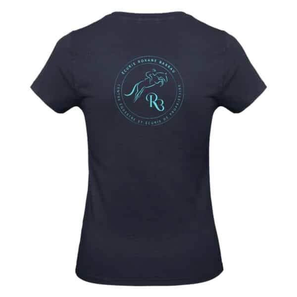 T-SHIRT (femme) - Écurie Roxane Barrau - Navy - BC04T – Image 2