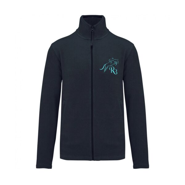 Veste micropolaire zippée (homme) – Écurie Roxane Barrau - Navy – K911