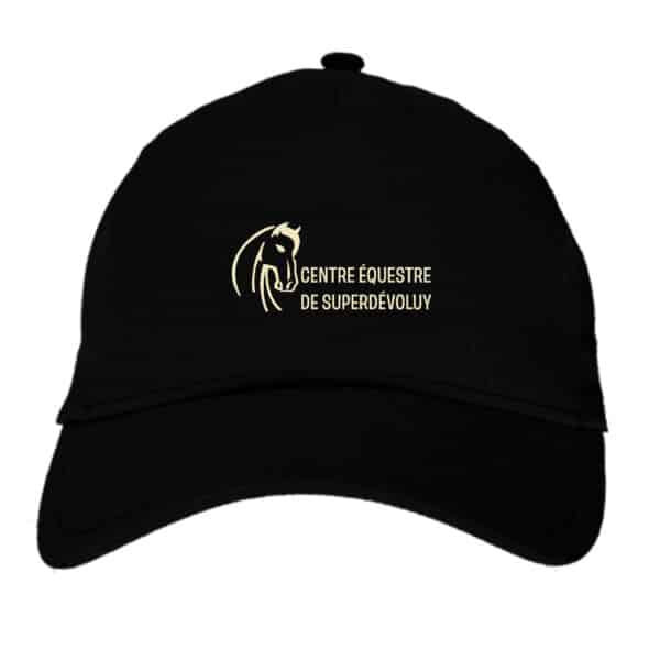 CASQUETTE - Centre équestre de Super Dévoluy – Noir - BF015