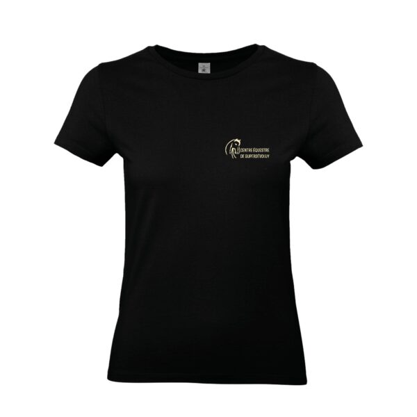 T-SHIRT (femme) - Centre équestre de Super Dévoluy - Noir - BC04T