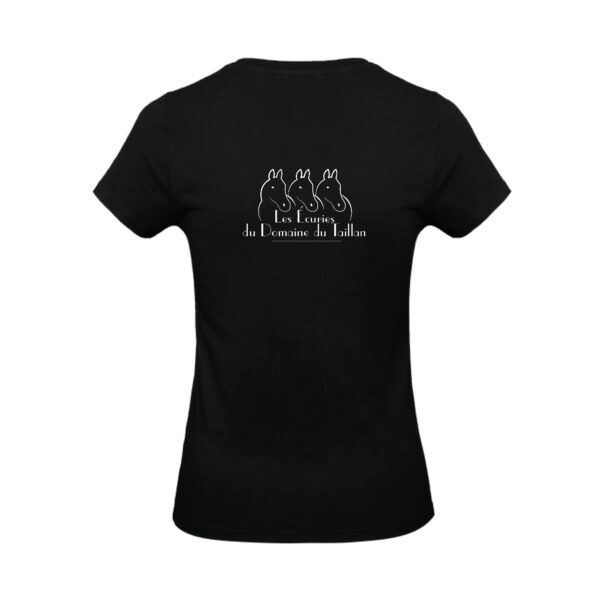 T-SHIRT (femme) - Les Écuries du Domaine du Taillan - Noir - BC04T – Image 2