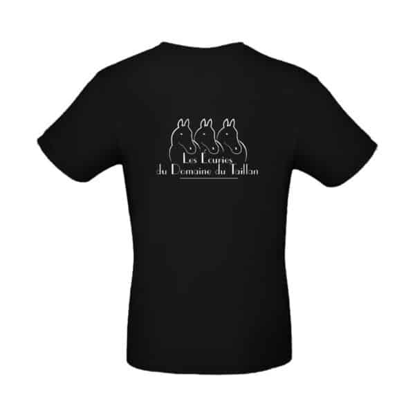 T-SHIRT (homme) - Les Écuries du Domaine du Taillan - Noir - BC03T – Image 2