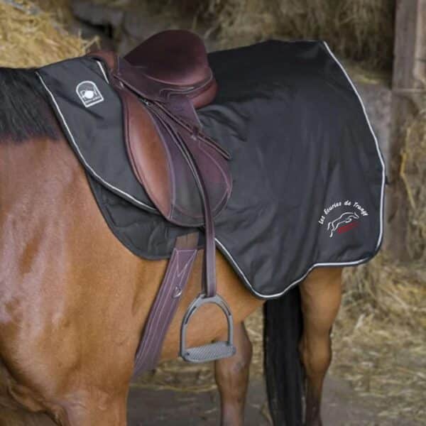 Couvre-reins Impermeable RIDING WORLD – Poney Club de Trangy – Noir - 400240