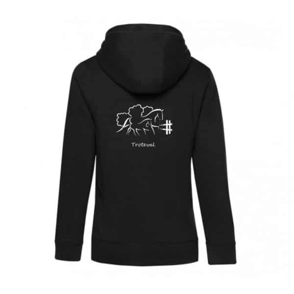 SWEAT ZIPPÉ (femme) - Troteval - Noir - BCW03Q – Image 2