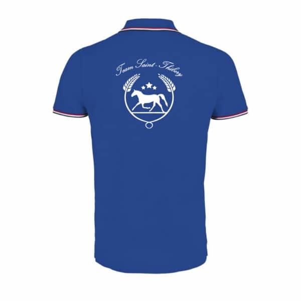 POLO (homme) - EARL Team Saint Thibery – Bleu roi - PRESTIGE MEN – Image 2