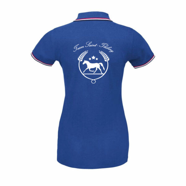 POLO (femme) - EARL Team Saint Thibery – Bleu roi - PRESTIGE WOMEN – Image 2