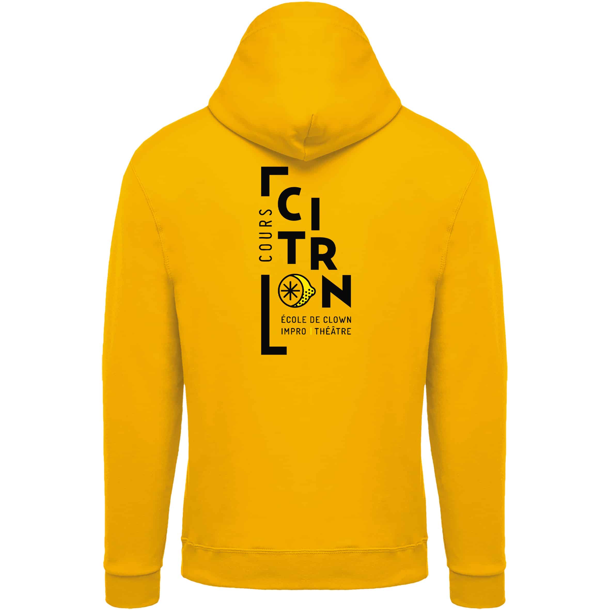 Sweat-shirt zippé capuche (unisexe) - Cours CITRON - Jaune - K479 – Image 2