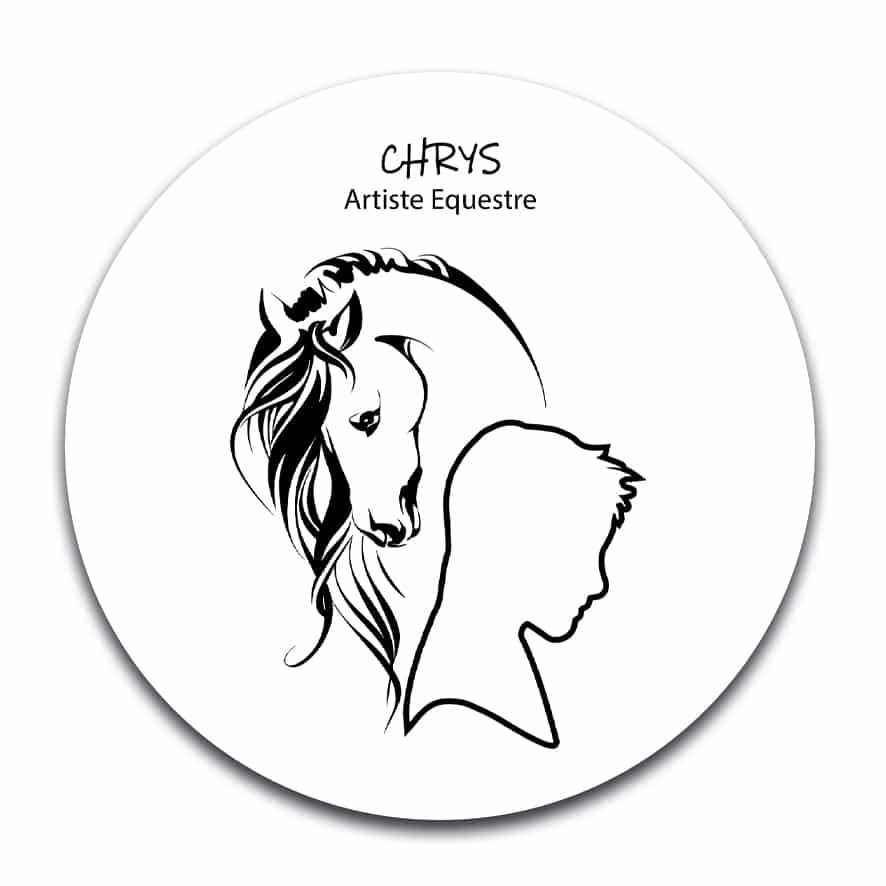 STICKER ROND – horse&fit et Chrys Artiste – STI001 – Image 2
