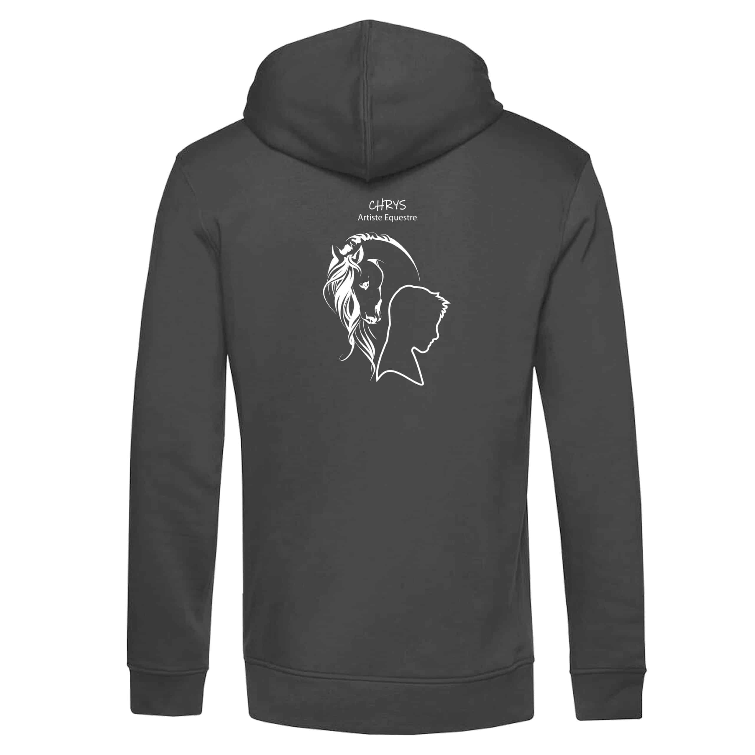 SWEAT A CAPUCHE (homme) - horse&fit et Chrys Artiste - BCU33B – Image 4