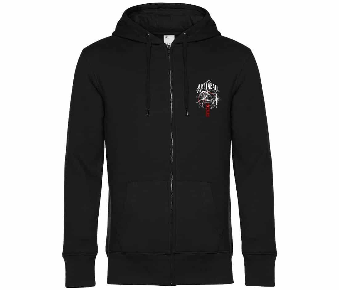 SWEAT ZIPPÉ (enfant) - ECURIE ART'CABALL - Noir - K455