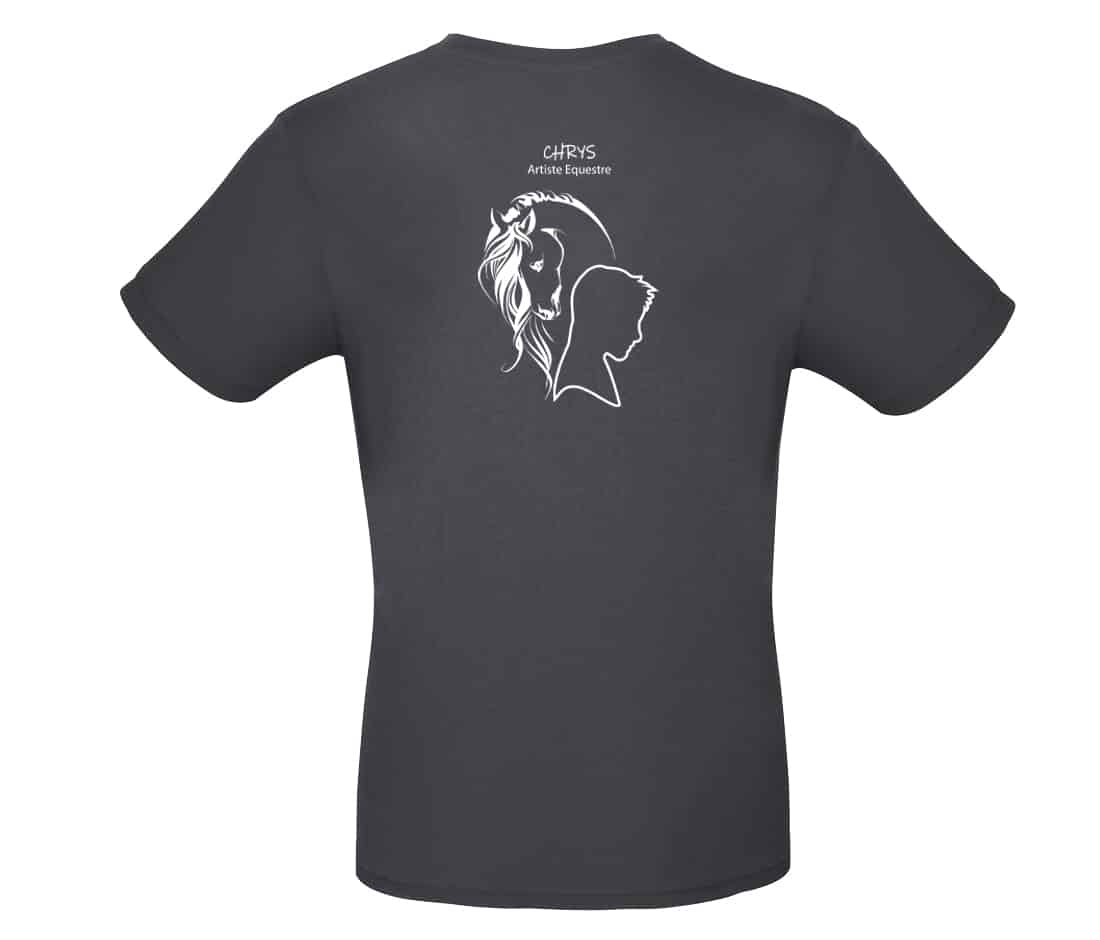 T-SHIRT (homme) - horse&fit et Chrys Artiste - BC03T – Image 4
