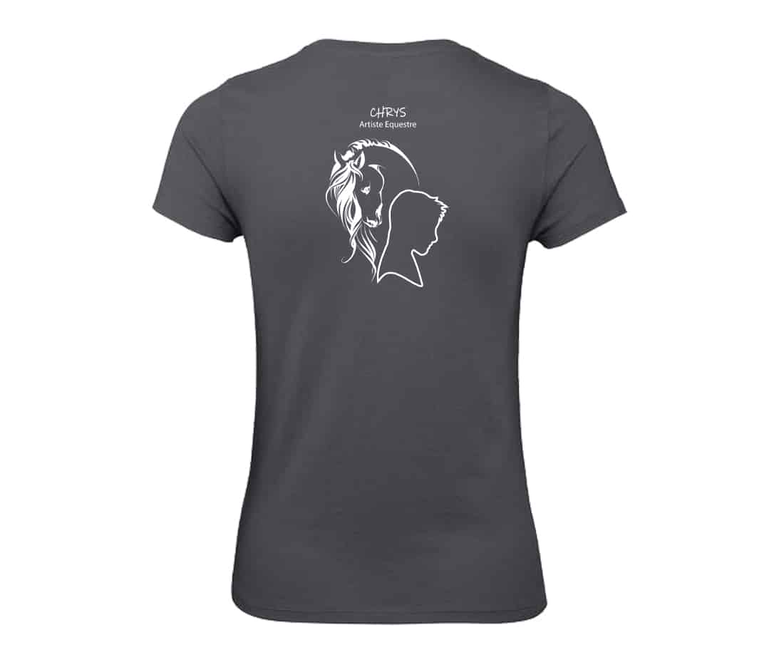 T-SHIRT (femme) - horse&fit et Chrys Artiste - BC04T – Image 5