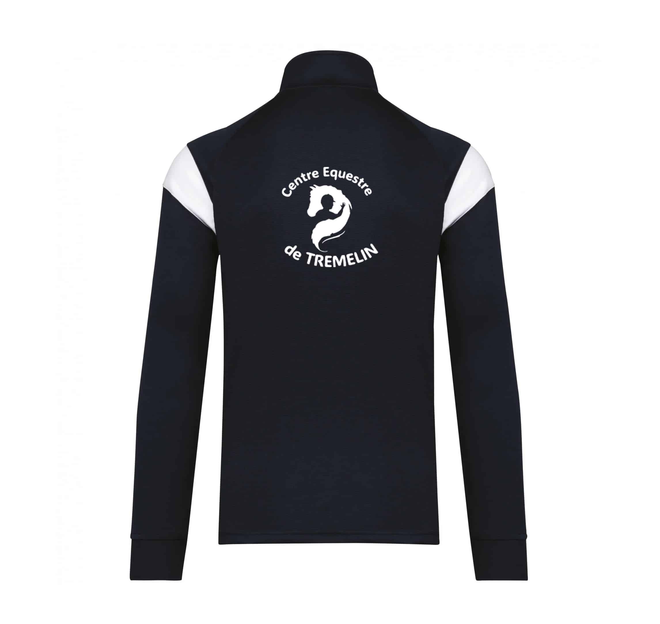 Veste de survêtement zippée (enfant) - assocaition des cavaliers de tremelin - Navy - PA391 – Image 2