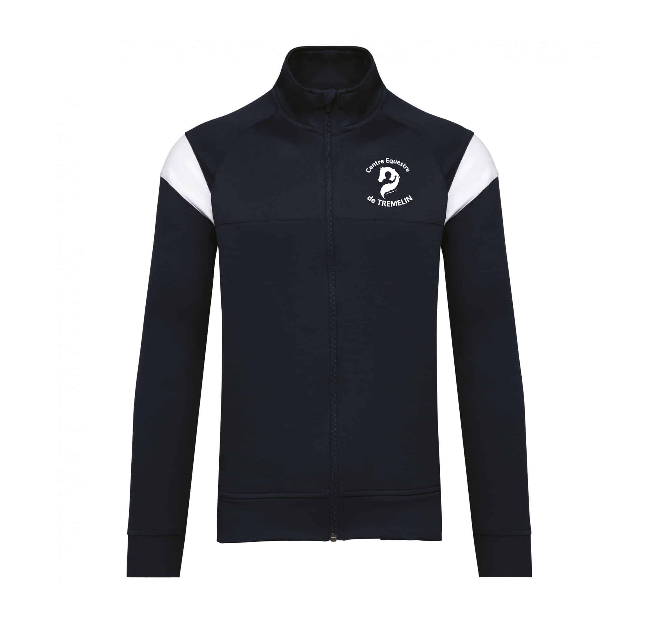 Veste de survêtement zippée (enfant) - assocaition des cavaliers de tremelin - Navy - PA391