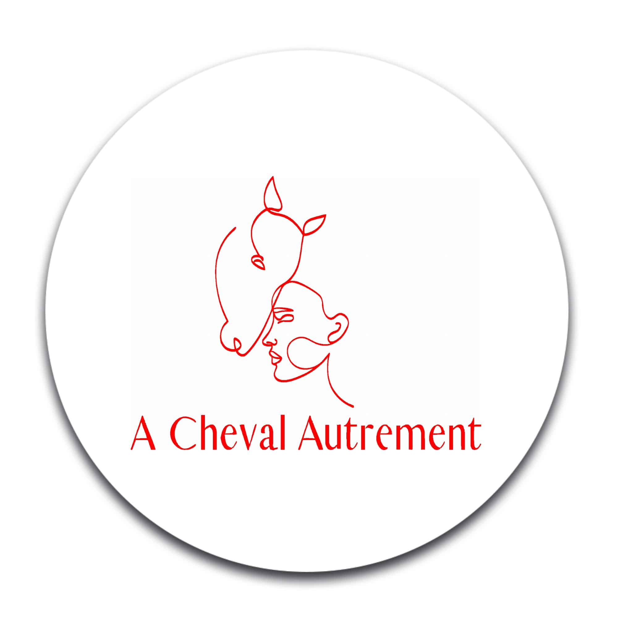 STICKER ROND - A Cheval Autrement - STI001