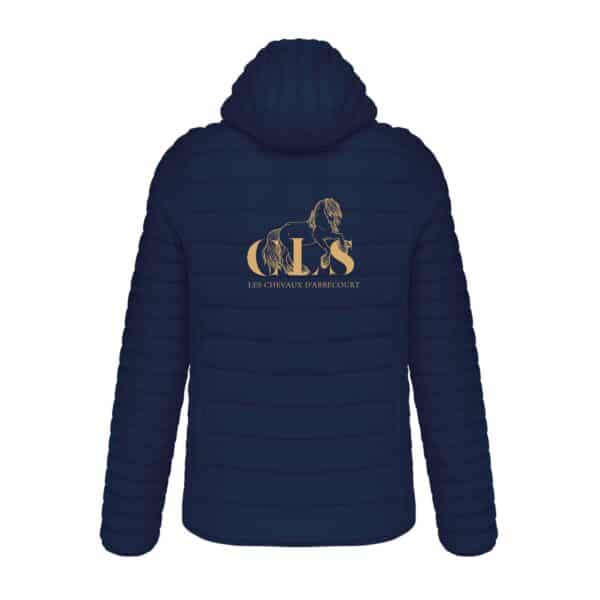 DOUDOUNE AVEC MANCHES ET CAPUCHE (homme) - CLS Les Chevaux d'Abbecourt - Navy - K6110 – Image 2