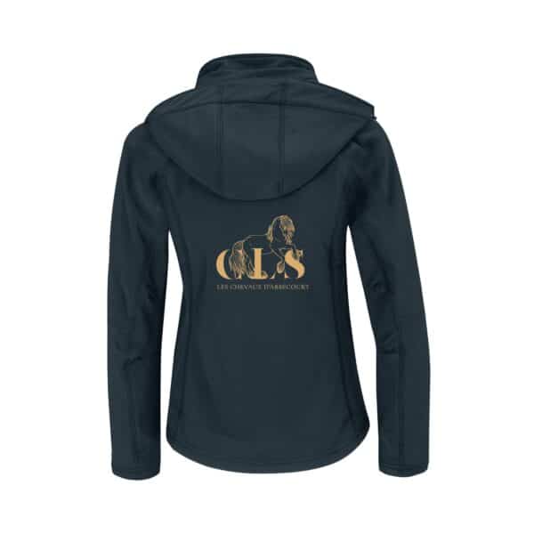 SOFTSHELL (femme) - CLS Les Chevaux d'Abbecourt - Navy - BC660 – Image 3