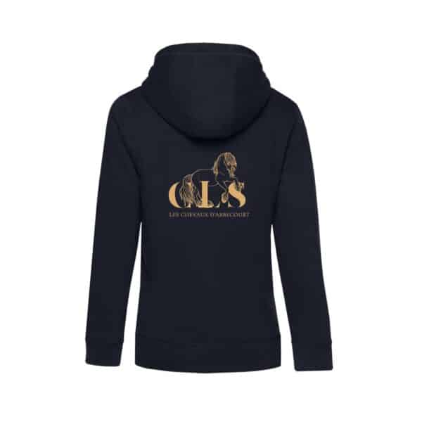 SWEAT ZIPPÉ (femme) - CLS Les Chevaux d'Abbecourt - Navy - BCW03Q – Image 2