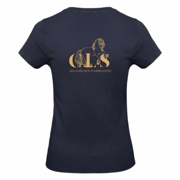 T-SHIRT (femme) - CLS Les Chevaux d'Abbecourt - Navy - BC04T – Image 2