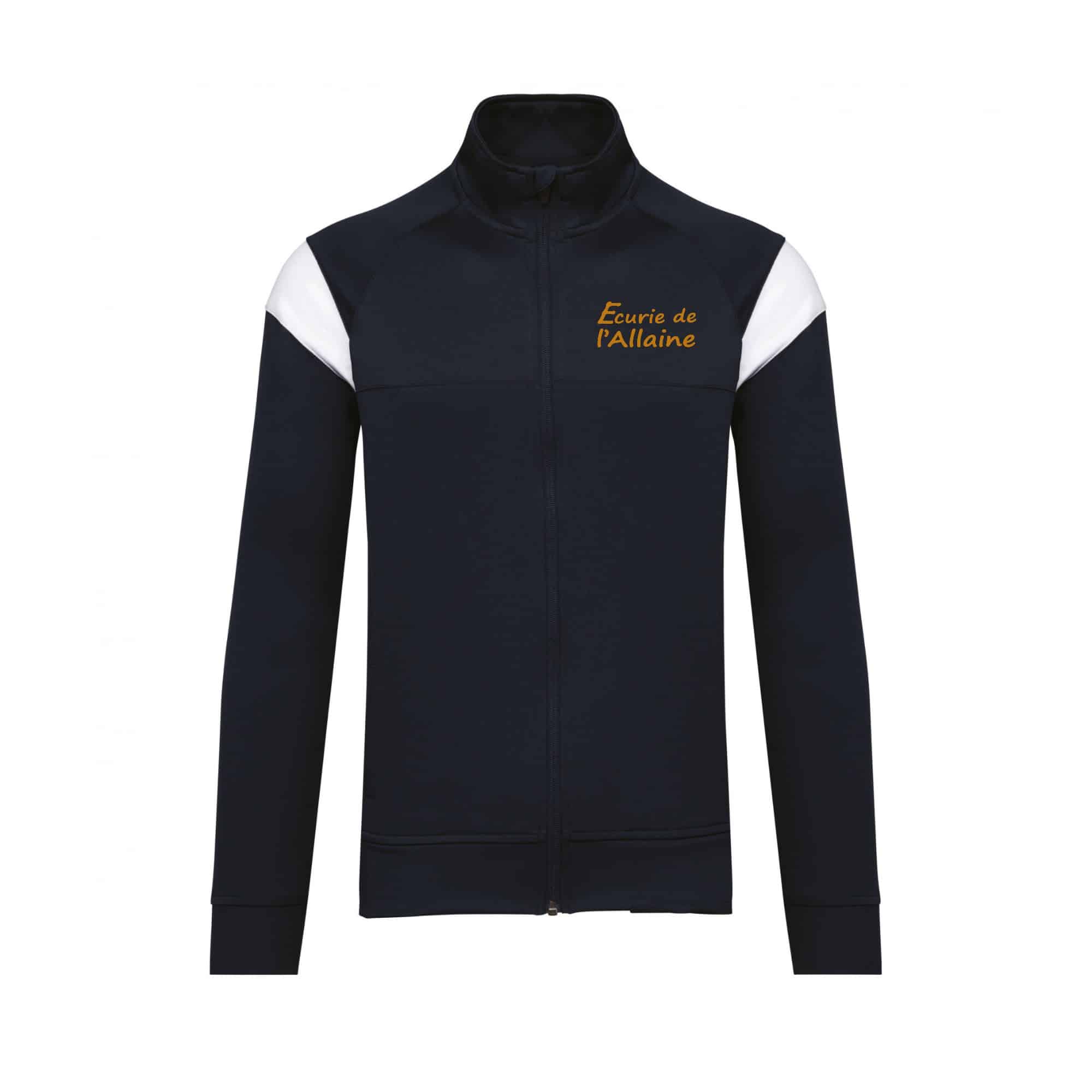 Veste de survêtement zippée (enfant) - ecurie de l'allaine - Navy - PA391