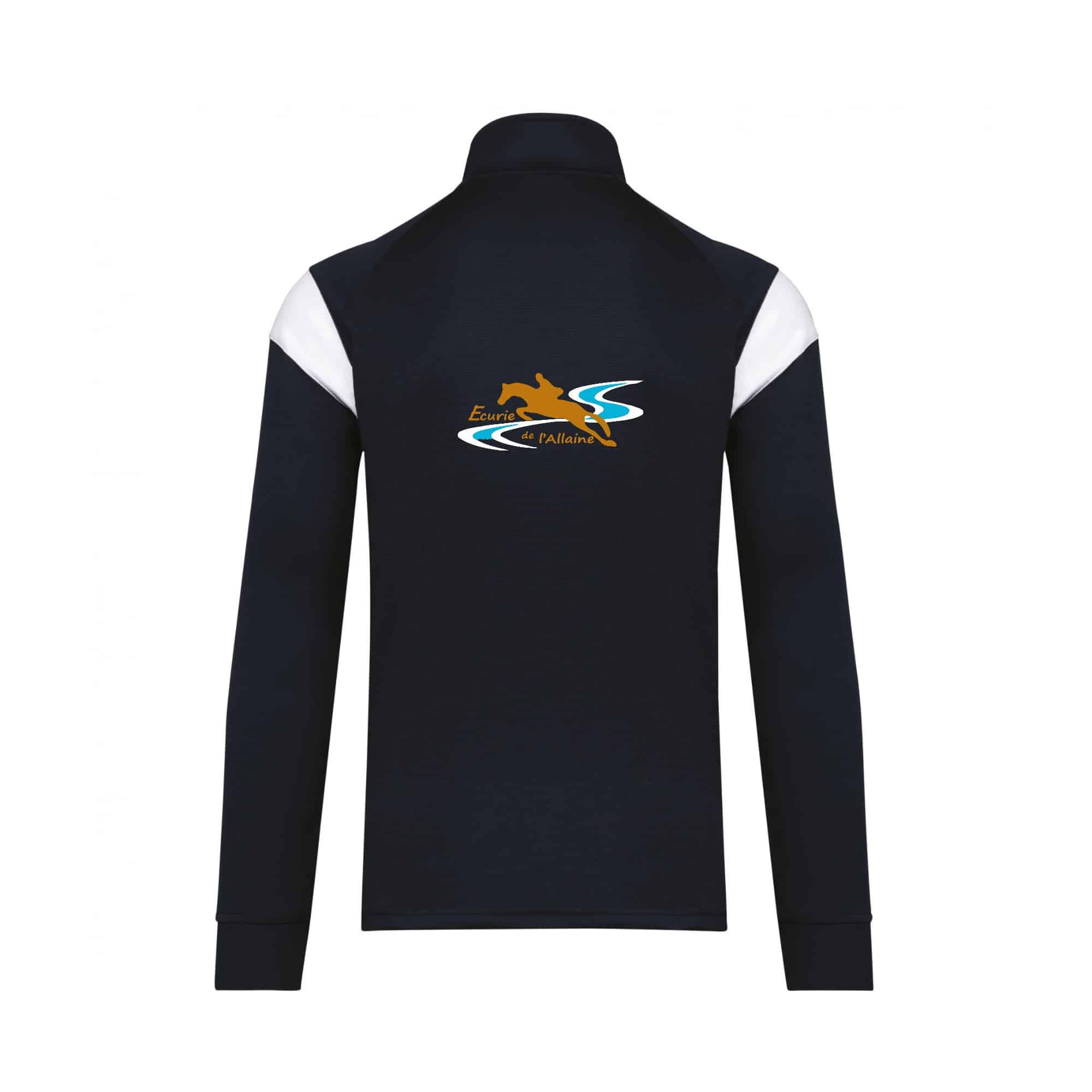 Veste de survêtement zippée (enfant) - ecurie de l'allaine - Navy - PA391 – Image 2