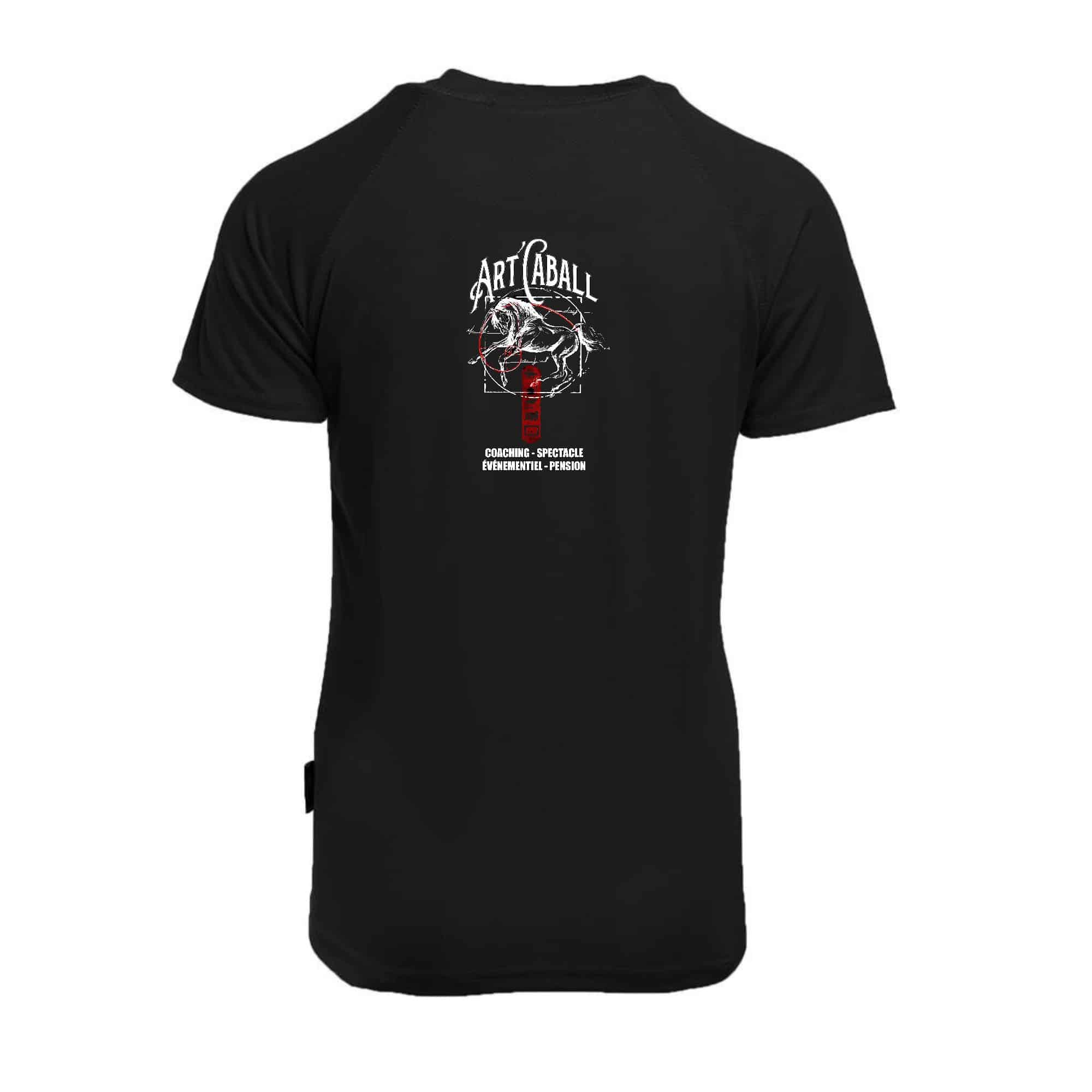 T-Shirt respirant (femme) - ECURIE ART'CABALL - Noir - PK141 – Image 3