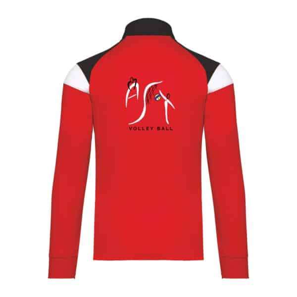 Veste de survêtement zippée (enfant) - ast volley ball - Rouge - PA391 – Image 2