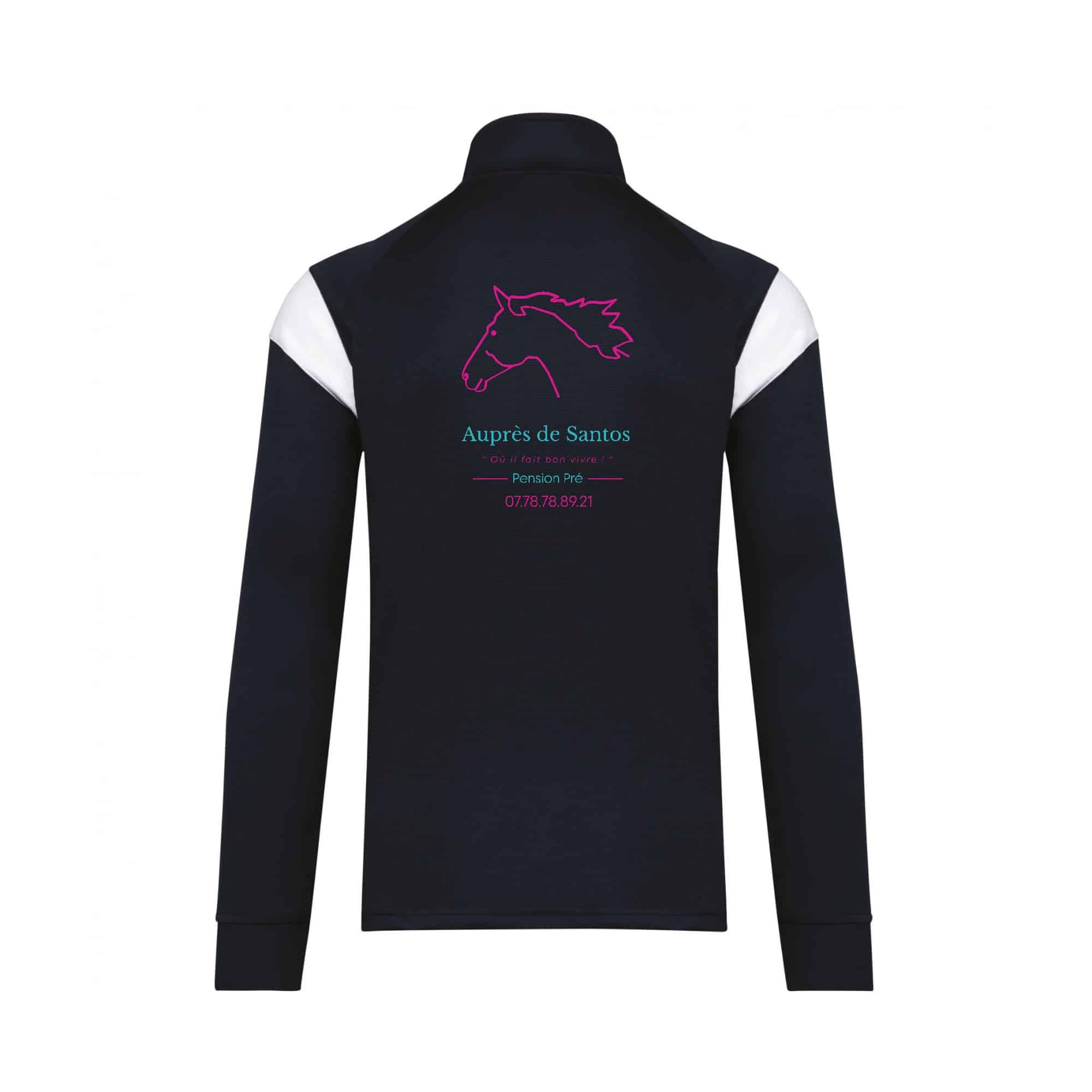 Veste de survêtement zippée (enfant) - aupres de santos - Navy - PA391 – Image 2