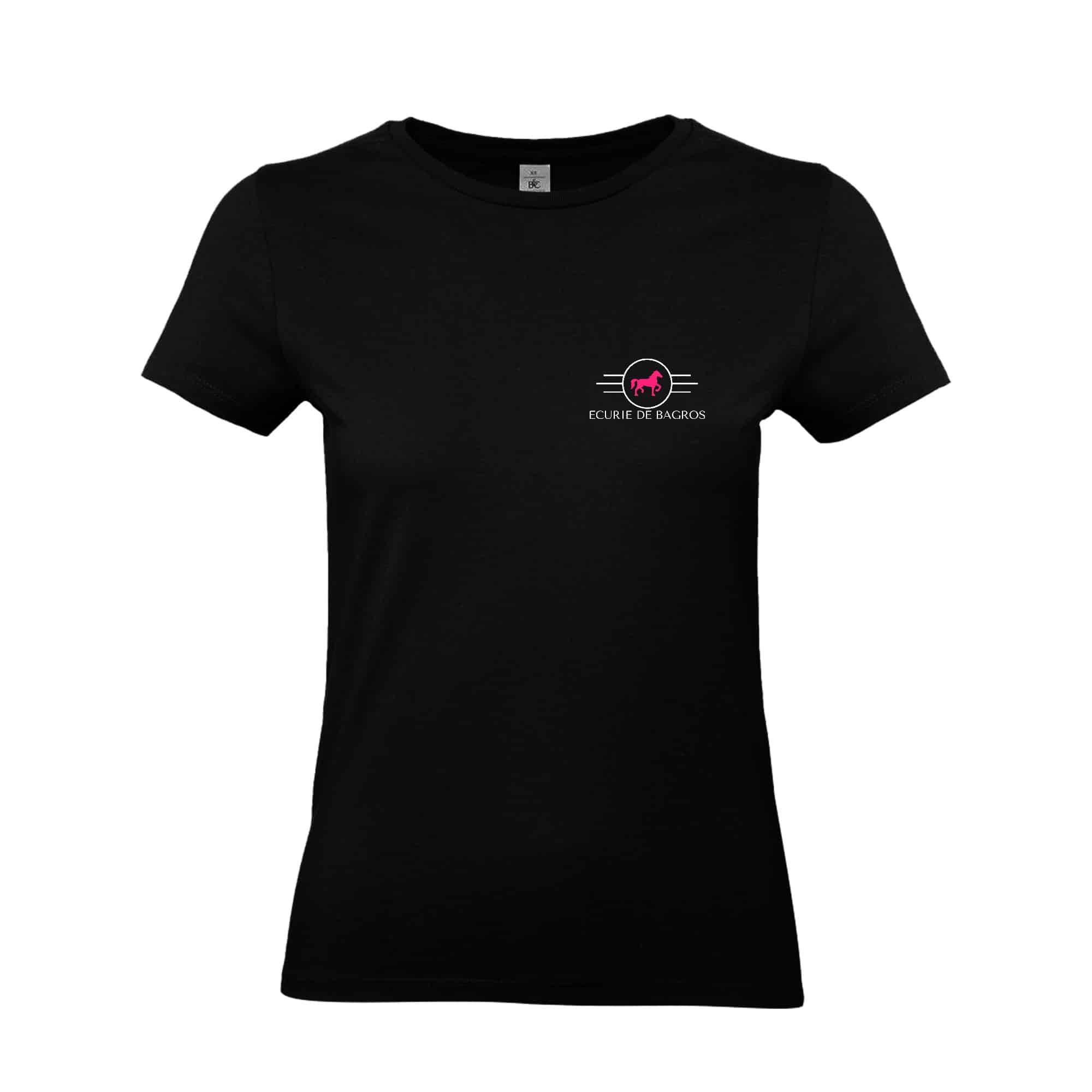 T-SHIRT (femme) - Ecurie De Bagros - Noir - BC04T