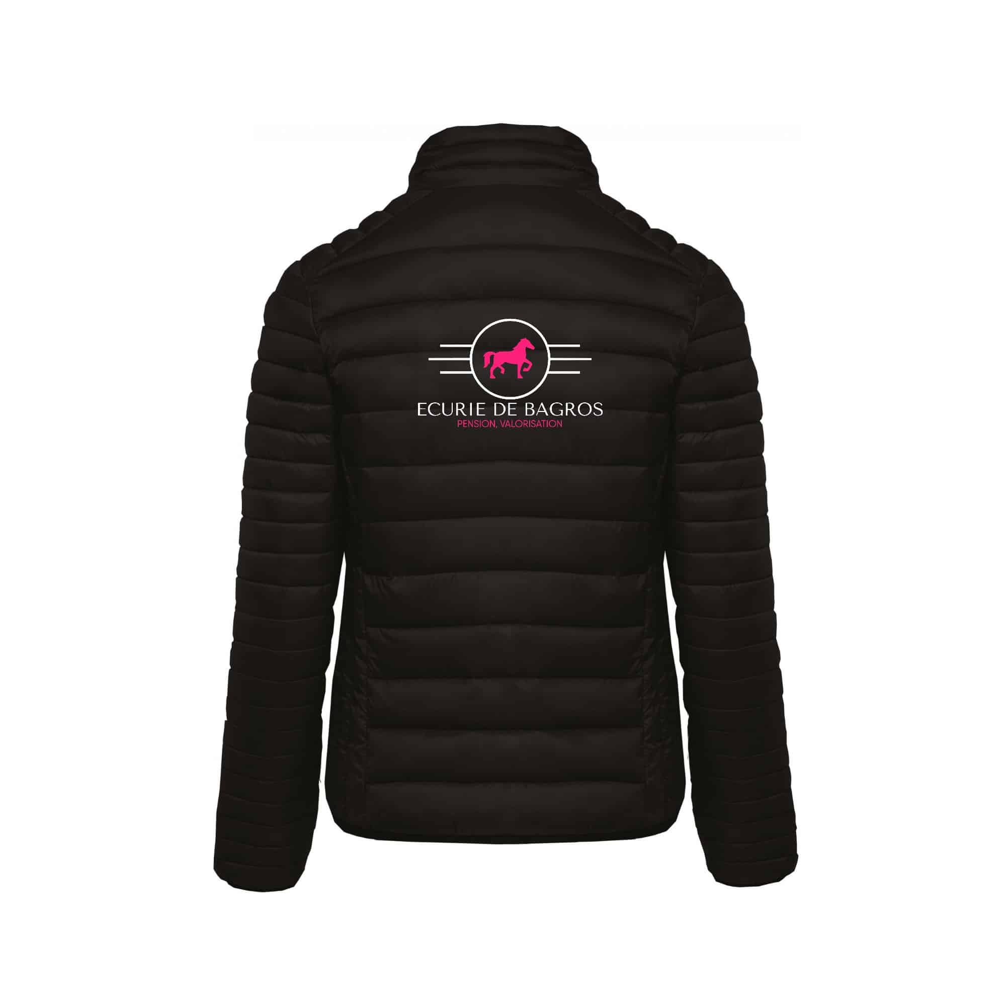 DOUDOUNE AVEC MANCHES (femme) - Ecurie De Bagros - Noir - K6121 – Image 3