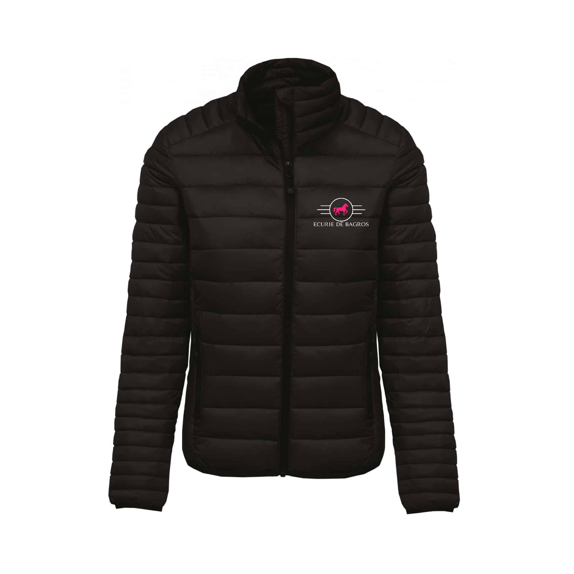 DOUDOUNE AVEC MANCHES (femme) - Ecurie De Bagros - Noir - K6121