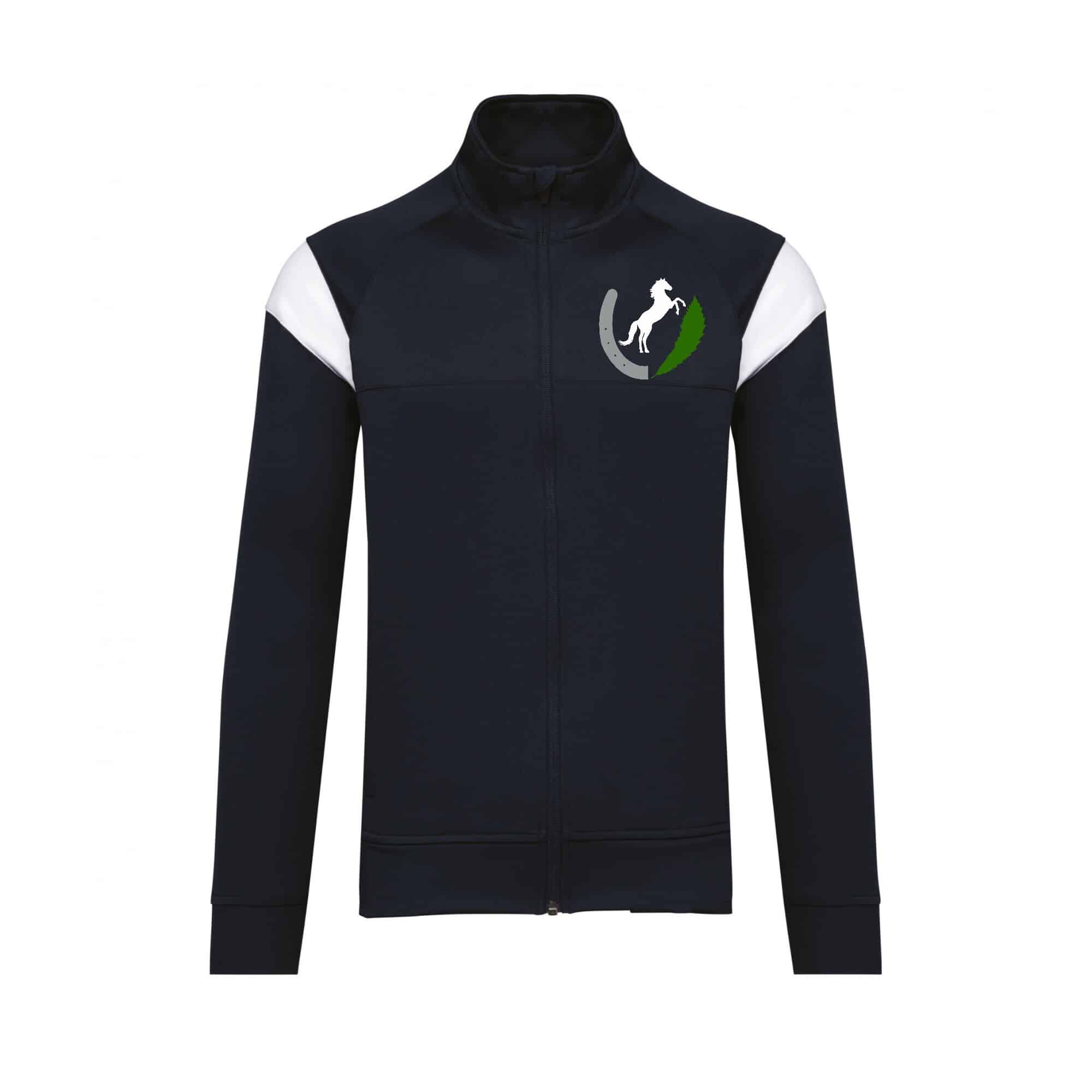 Veste de survêtement zippée (unisexe) - centre equestre les hauts de blond - Navy - PA390