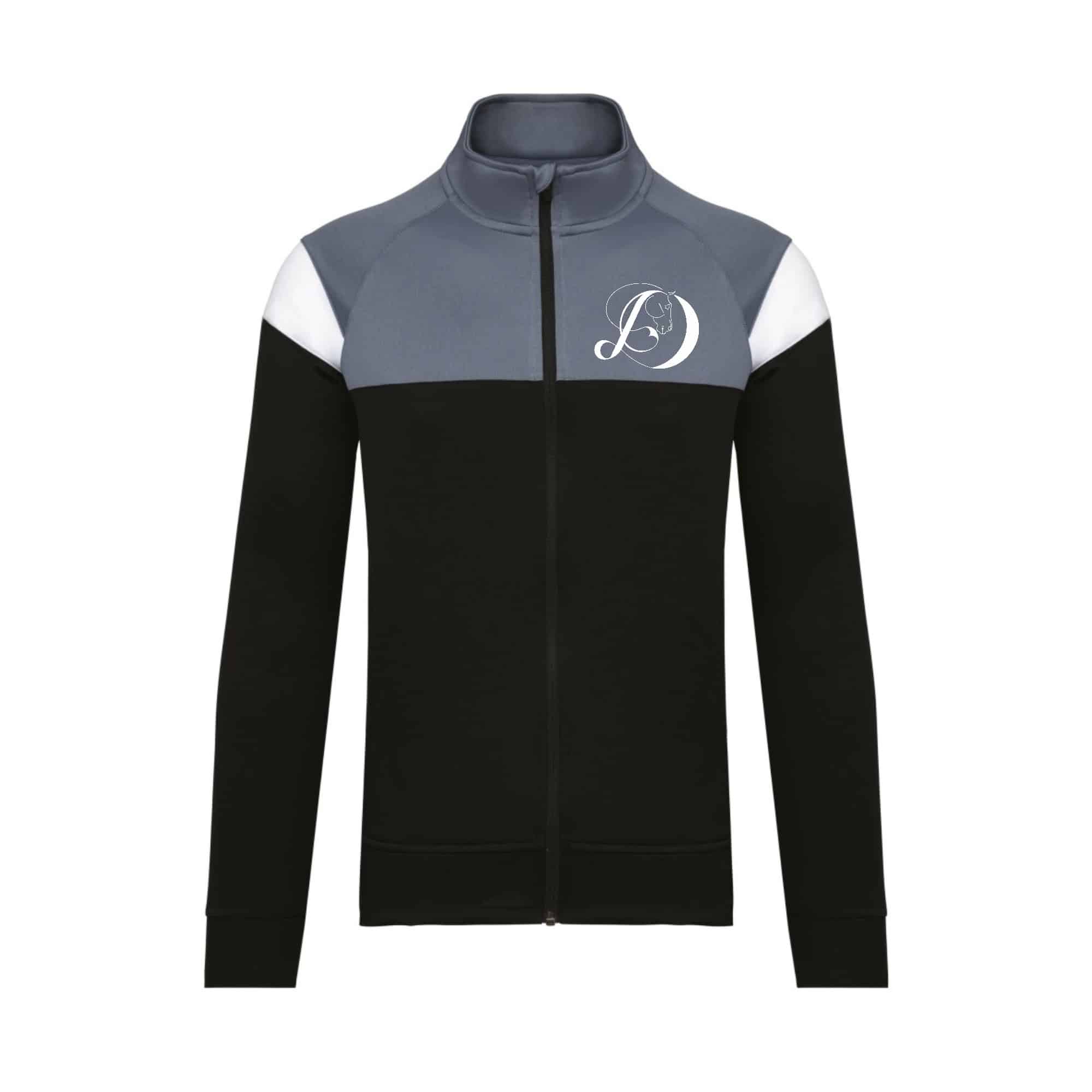 Veste de survêtement zippée (unisexe) - Domaine Danalou - Noir - PA390