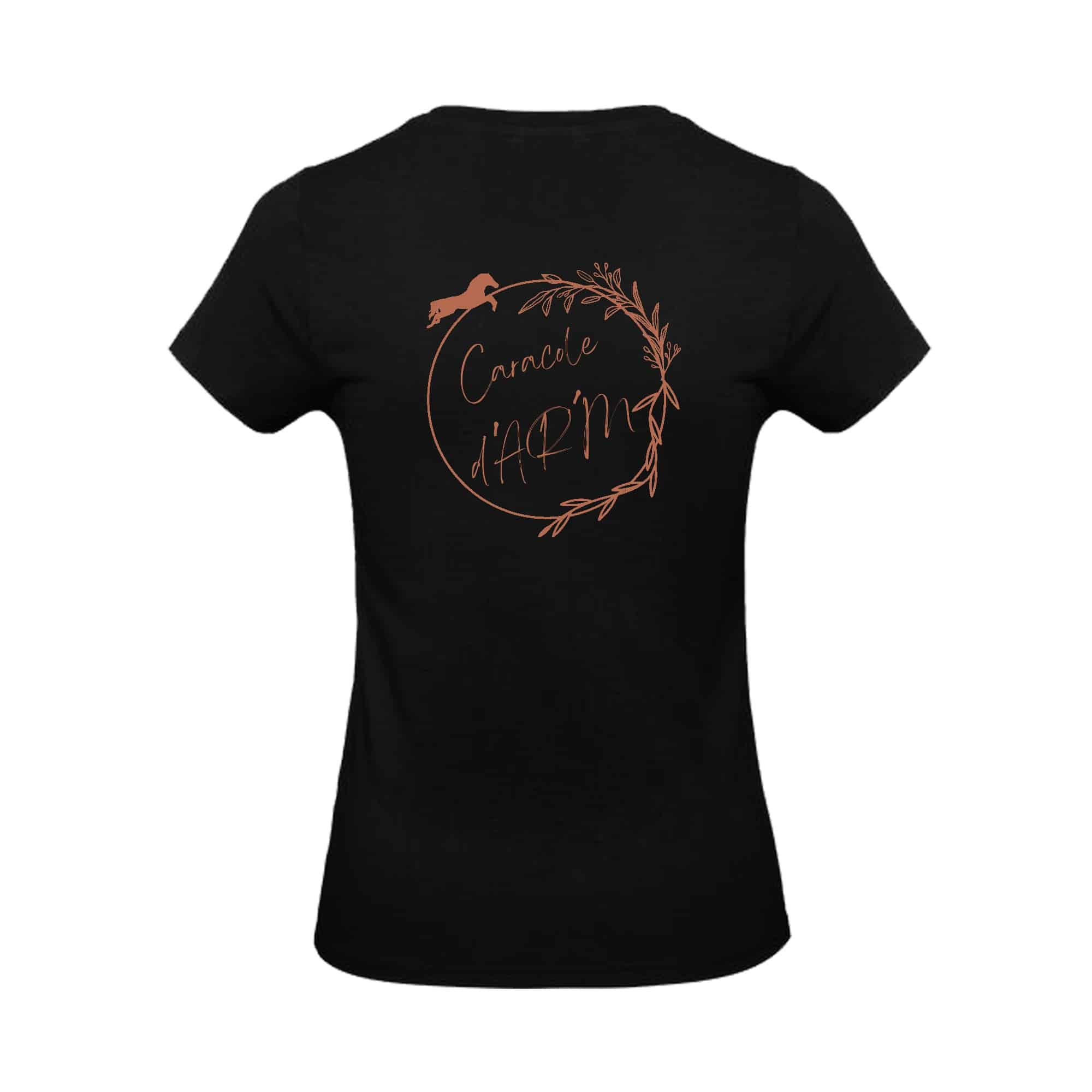 T-SHIRT (femme) - Caracole d’AR’M - Noir - BC04T – Image 3
