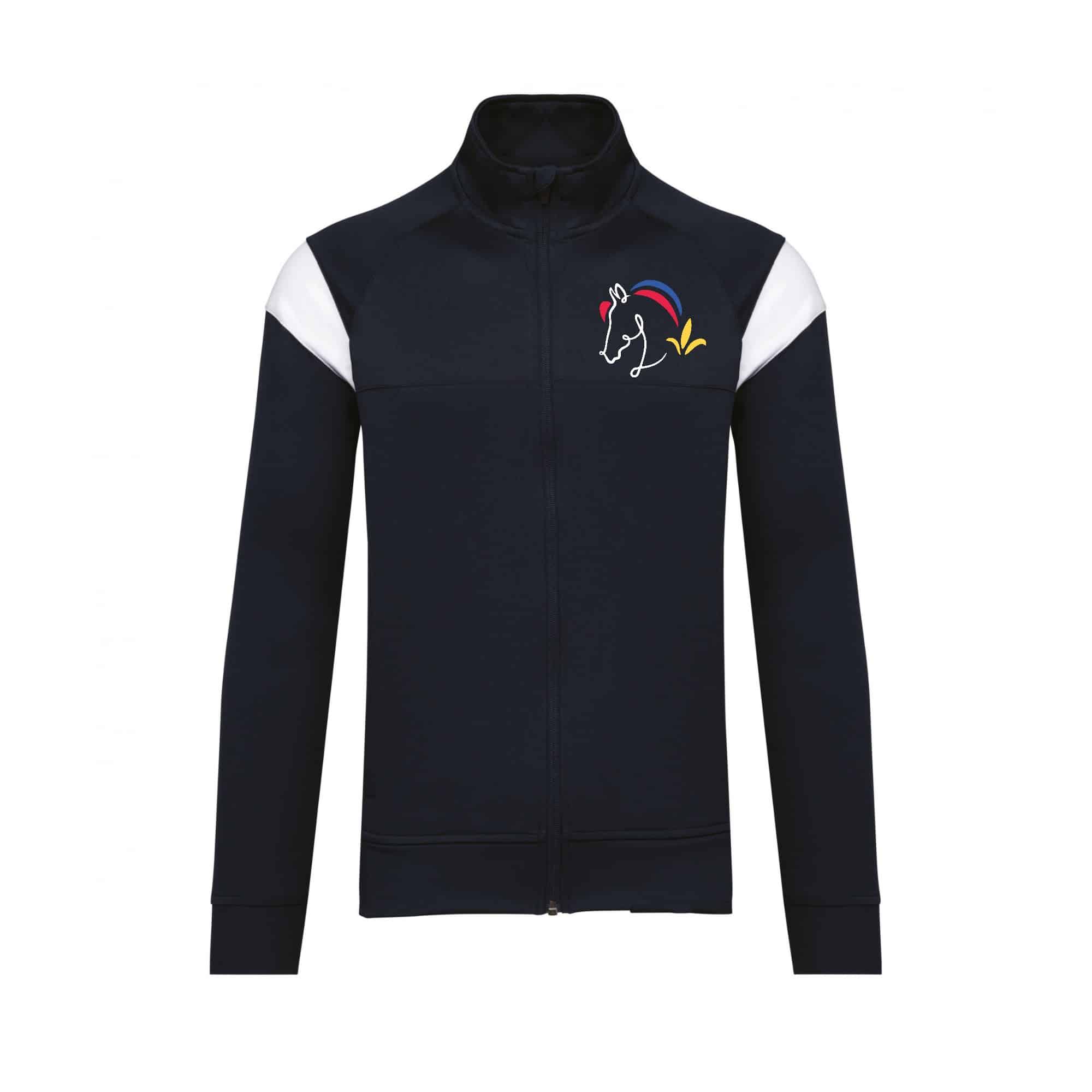 Veste de survêtement zippée (unisexe) - CDE LOIRET - Navy - PA390