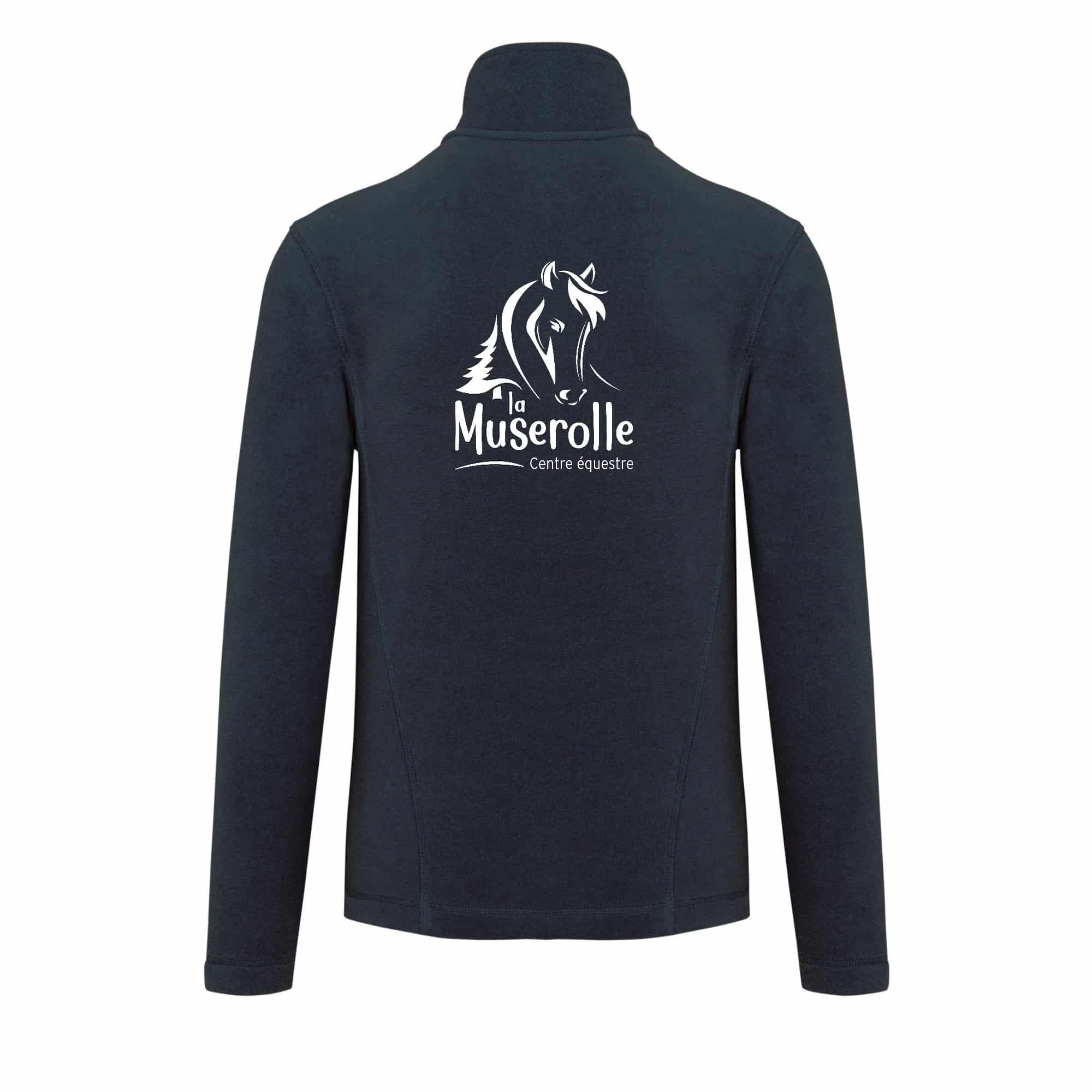 Veste micropolaire zippée (enfant) – CENTRE EQUESTRE LA MUSEROLLE - Navy – K920 – Image 3