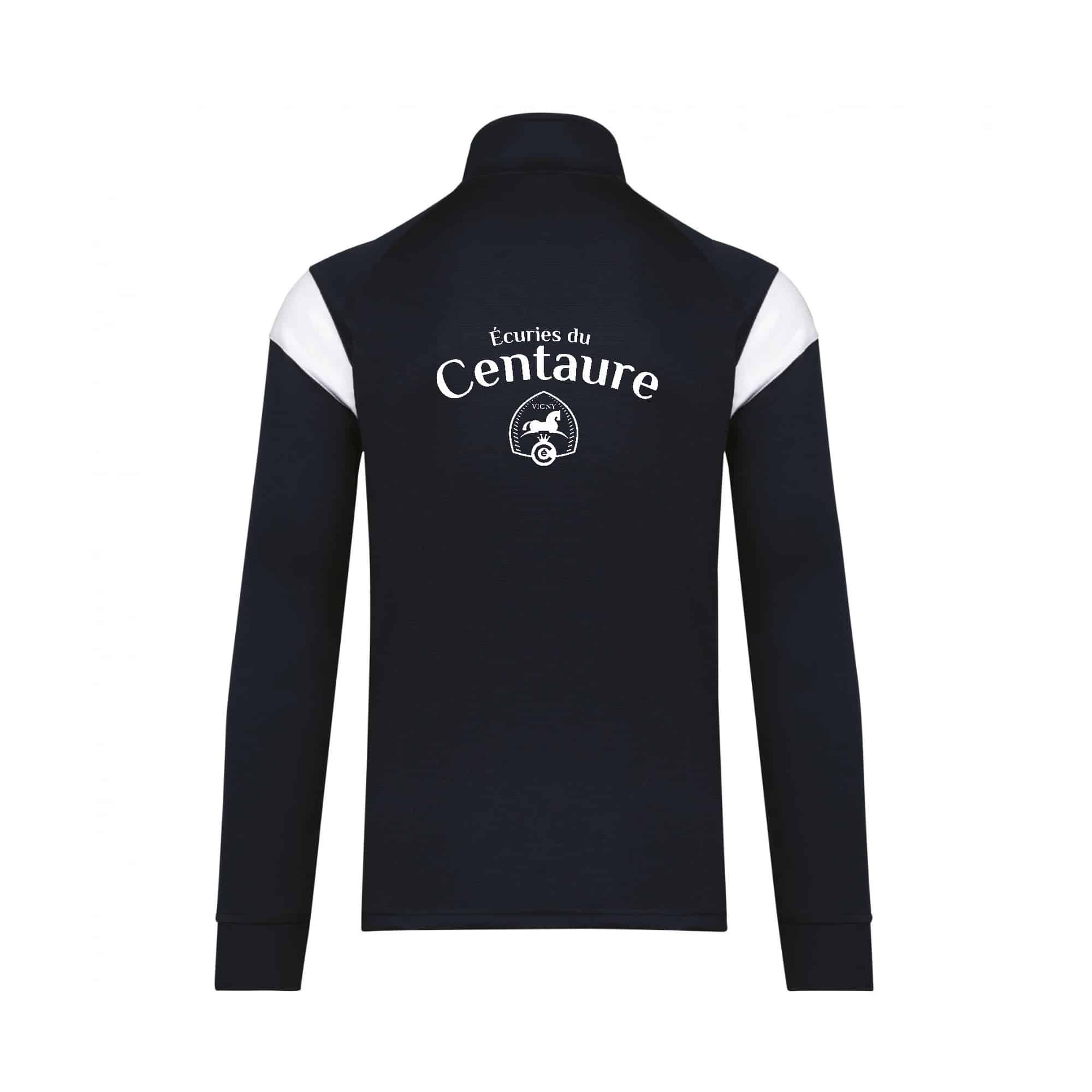 Veste de survêtement zippée (unisexe) - ecuries du centaure (95) - Navy - PA390 – Image 3