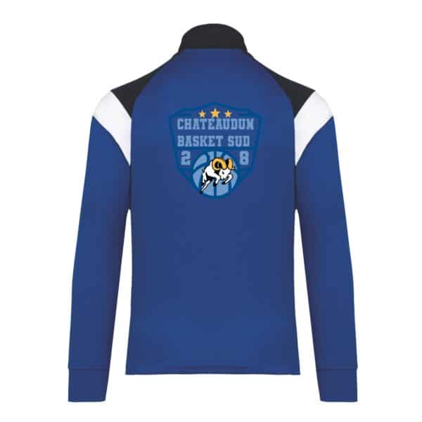 Veste de survêtement zippée (enfant) - Châteaudun Basket sud 28 - Bleu roi - PA391 – Image 2