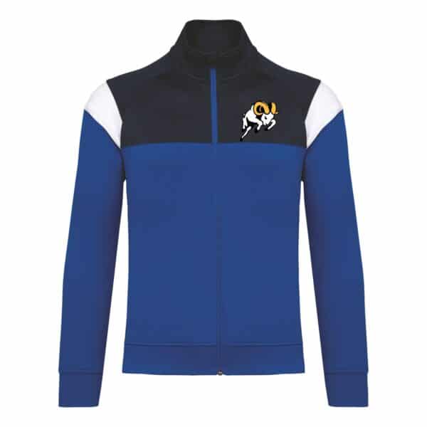 Veste de survêtement zippée (enfant) - Châteaudun Basket sud 28 - Bleu roi - PA391