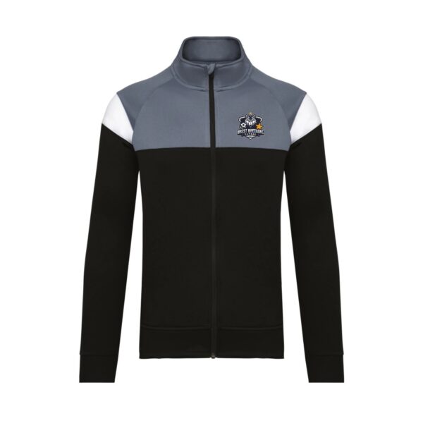 Veste de survêtement zippée (enfant) - Brest Bretagne Futsal 29 - Noir - PA391